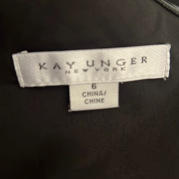 NEW Kay Unger CREPE WALK THRU JUMPSUIT black size 6 - Picture 5 of 10